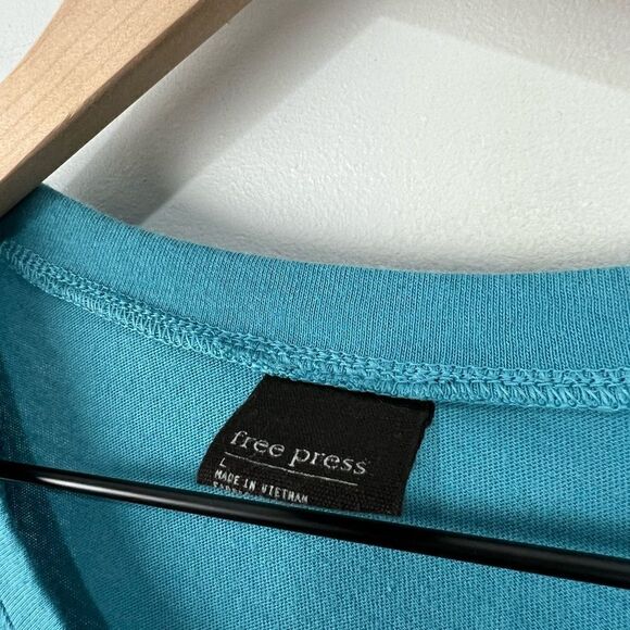 Free Press Blue Cotton Blend Swing Tank L NWT - Picture 2 of 5